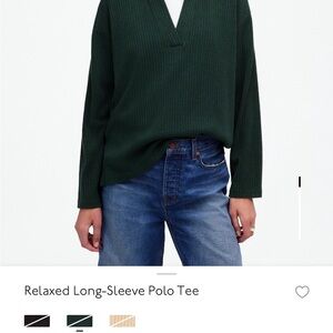 Madewell Relaxed Long-Sleeve Polo Tee